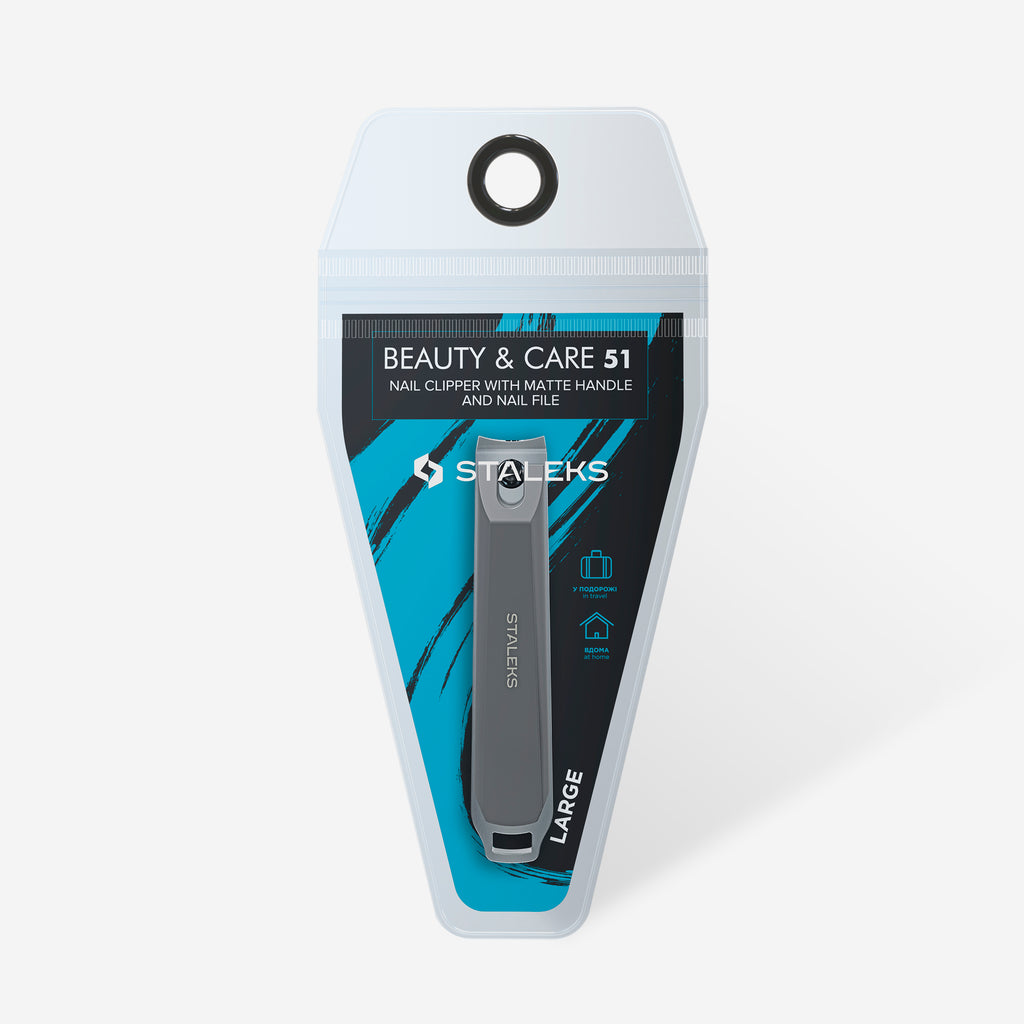 Staleks - Nail clipper large with matte handle and nail file BEAUTY & CARE 51
