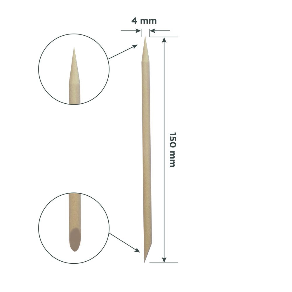 Staleks - Orange stick EXPERT wooden 150 mm (100 pcs)