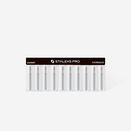 Staleks EXPERT diamond nail drill bit flame red 2.1mm