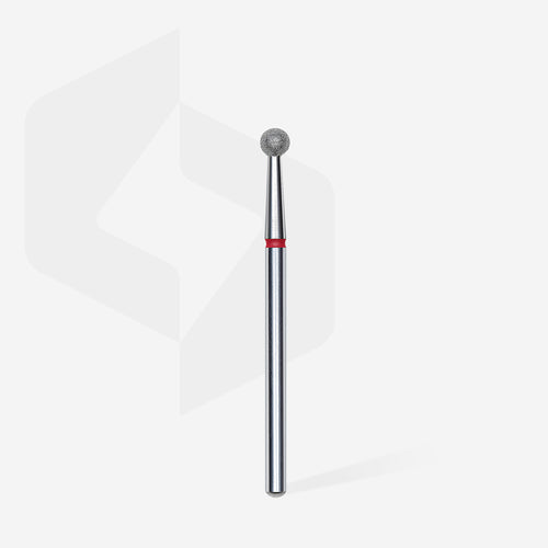 Staleks - Diamond nail drill bit ball red EXPERT head diameter 3,5 mm