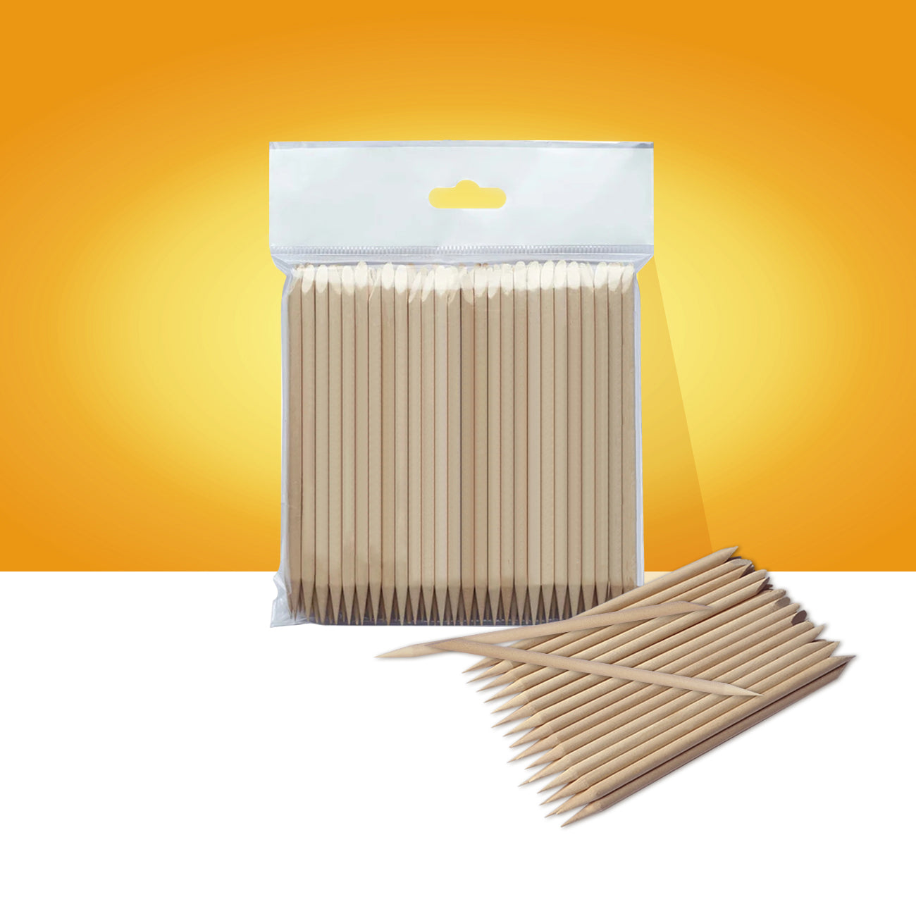 Staleks - Orange stick EXPERT wooden 110 mm (100 pcs)