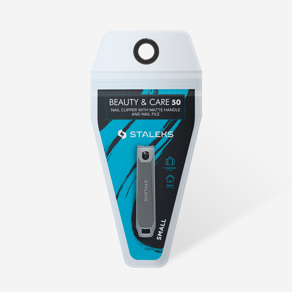 Staleks - Nail clipper small with matte handle and nail file BEAUTY & CARE 50