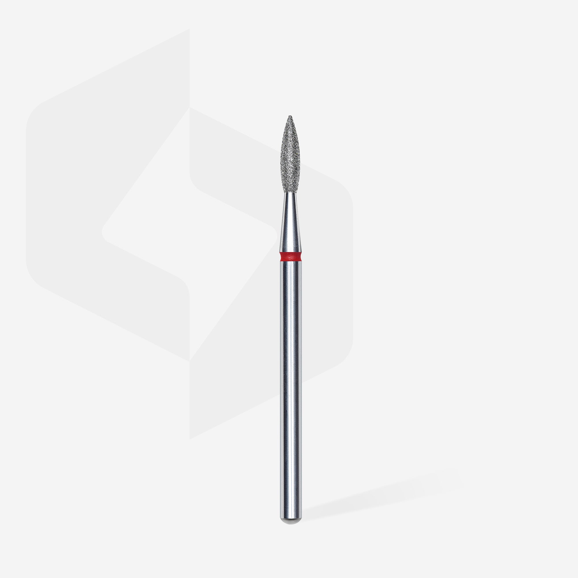 Staleks - Diamond nail drill bit pointed flame red EXPERT head diameter 2,1 mm / working part 8 mm