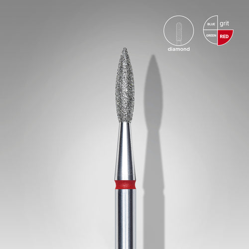 Staleks EXPERT diamond nail drill bit flame red 2.1mm