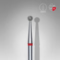 Staleks - Diamond nail drill bit ball red EXPERT head diameter 2,5 mm
