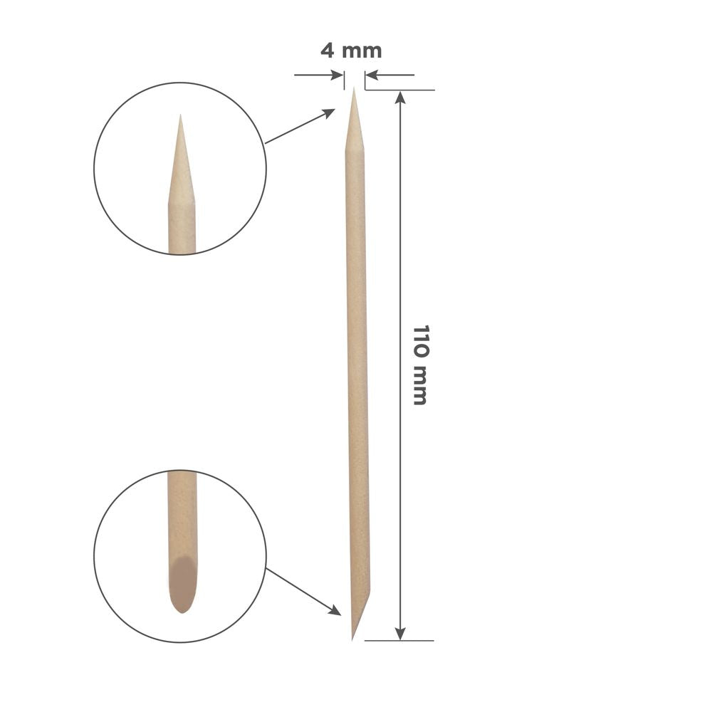 Staleks - Orange stick EXPERT wooden 110 mm (100 pcs)