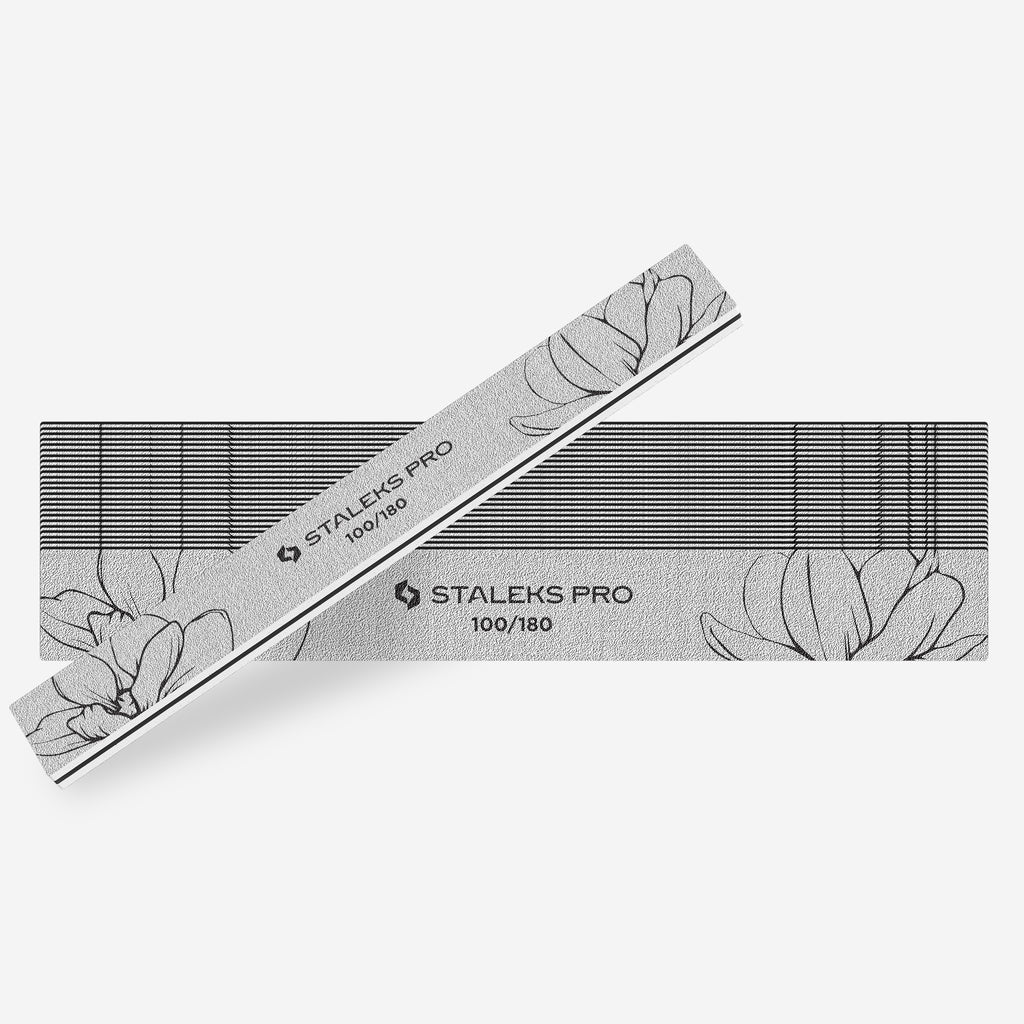 Staleks - Straight mineral nail file EXPERT 20 100/180 grit (25 pcs)