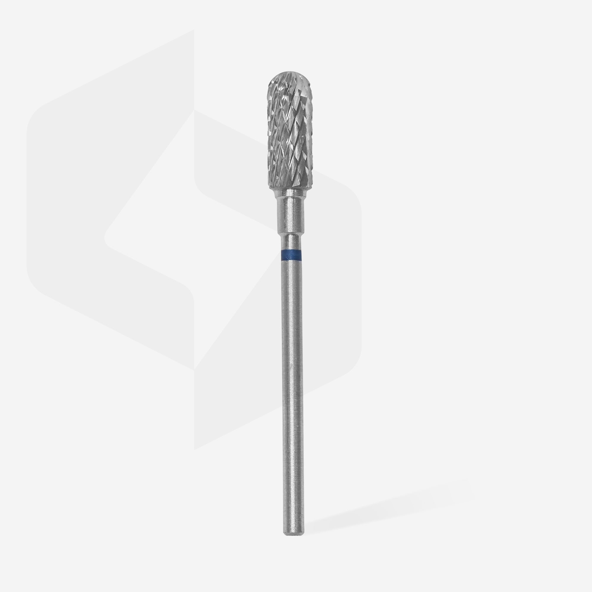 Staleks - Carbide nail drill bit rounded cylinder blue EXPERT head diameter 5 mm / working part 13 mm