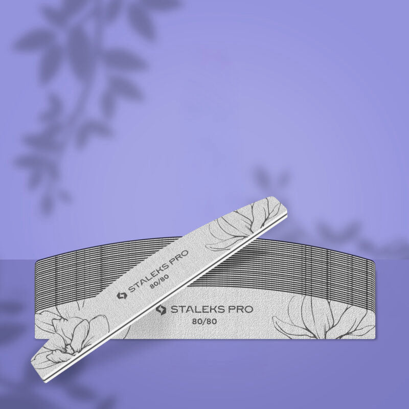 Staleks - Crescent mineral nail file EXPERT 40 80/80 grit (25 pcs)